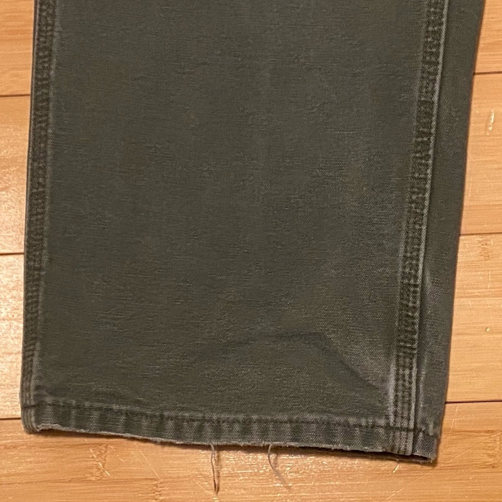 Vintage Carhartt Work Pants Duck Canvas Moss Green 36x30 - Picture 7 of 11